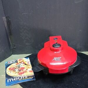 Xpress Redi-Set-Go Electric Cooker Red Grill Maker w/ 1 Pan Insert Tested